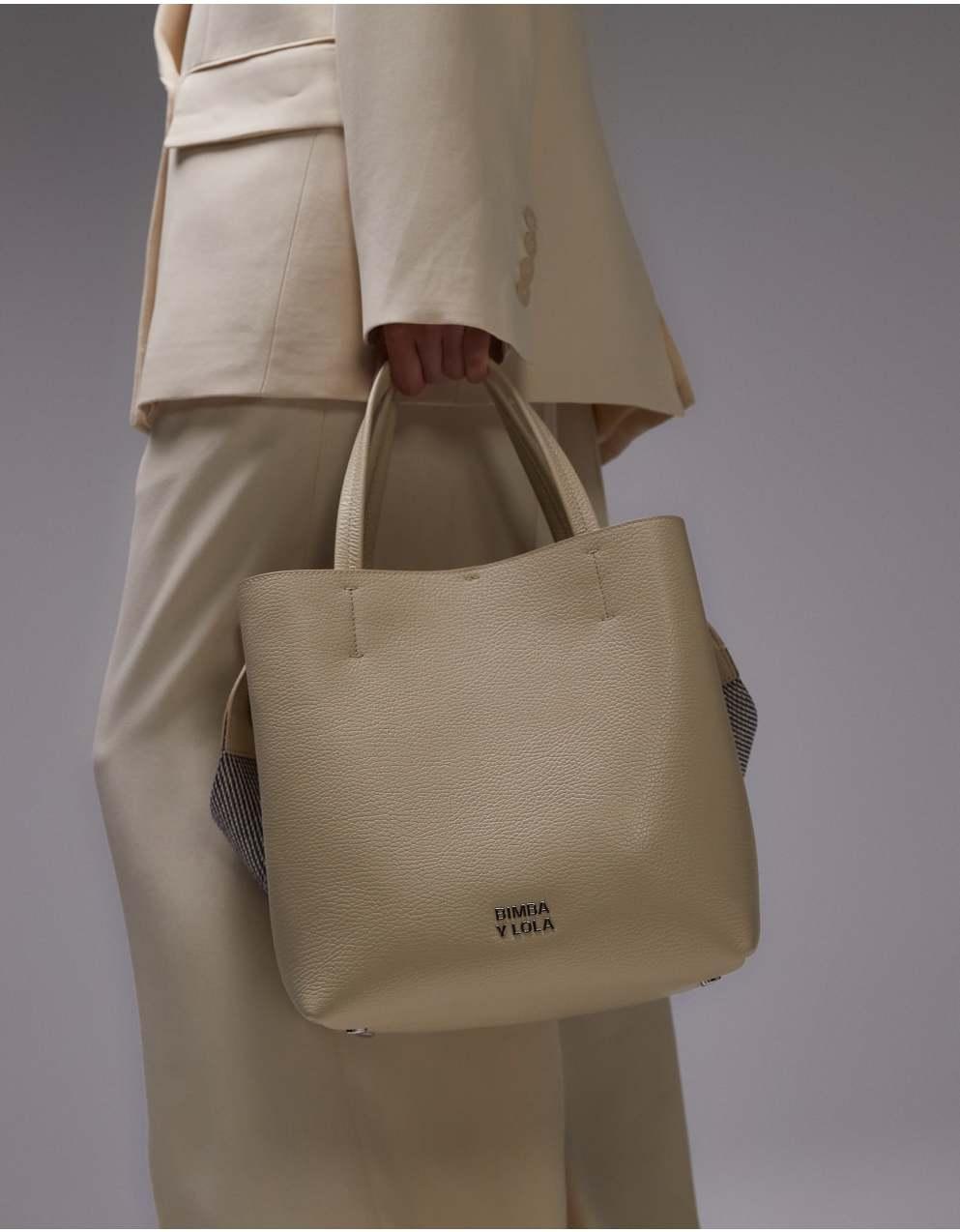 BIMBA Y LOLA ラージシルバーショッパーバッグ Women's shoulder bags | BIMBA Y LOLA SS25