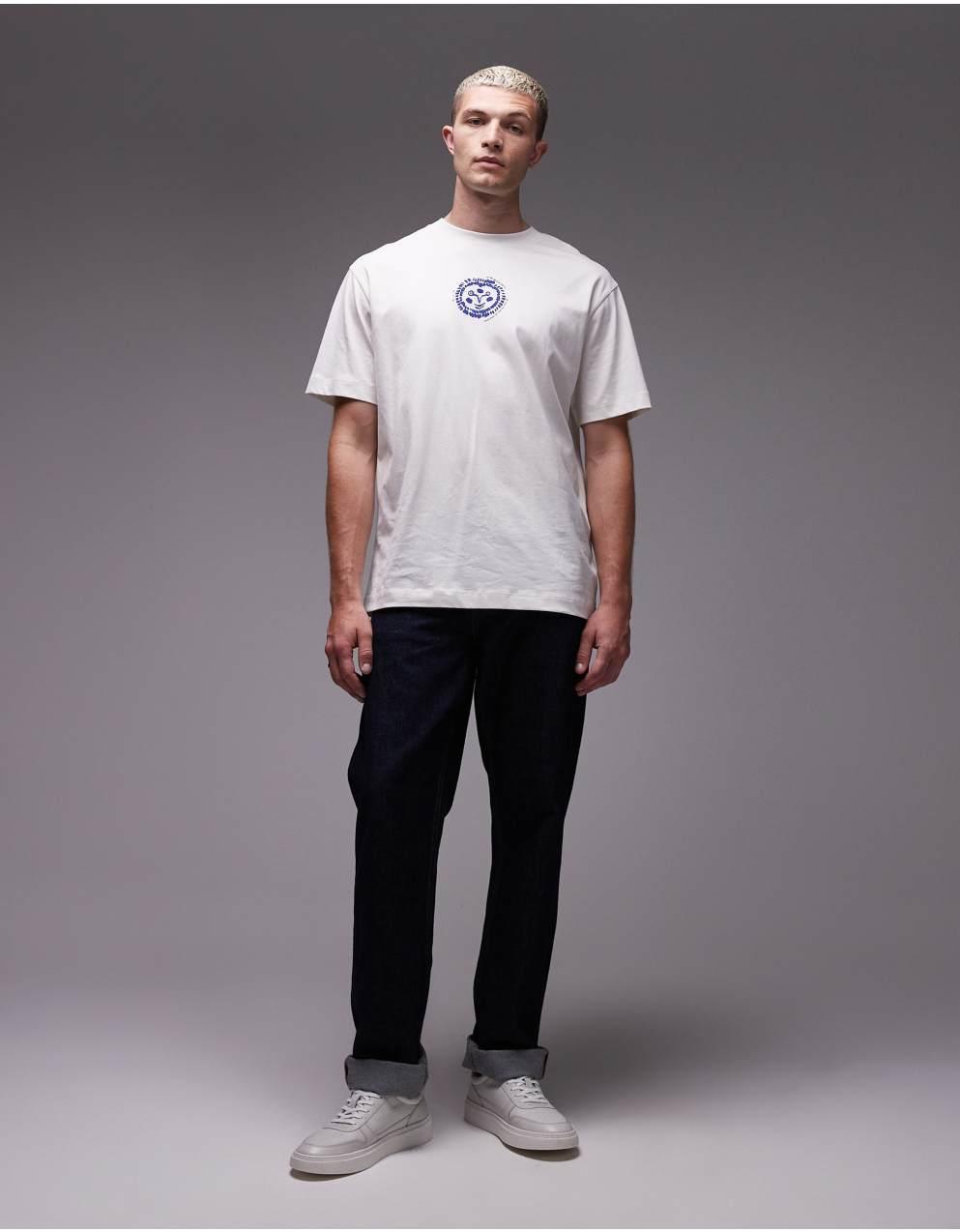 VIP★【STONE 】コンパス エクリュコットン 半袖 Tシャツ コットンリネン半袖シャツ(トップス)｜Paul Stuart(ポール