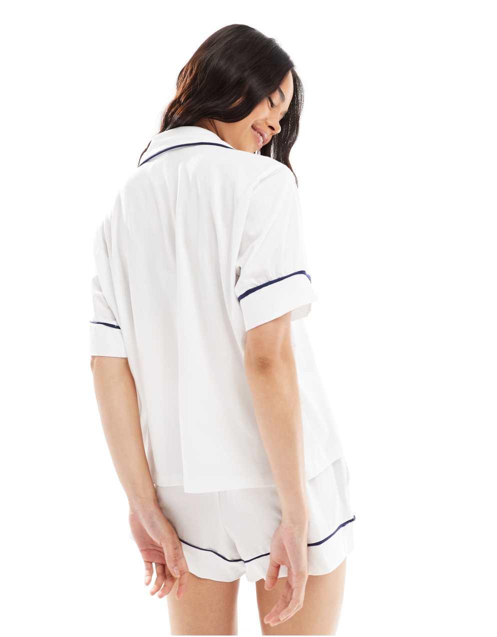 コットン シャンブレー シャツ＆マドラス ショートパンツ セット