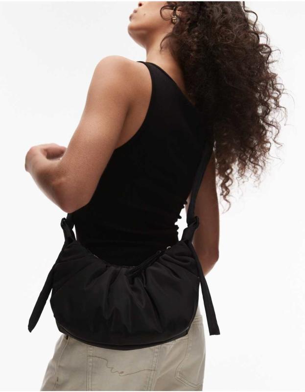 TOPSHOP クロスボディバッグ Topshop - トップショップ シアン クロスボディバッグ ブラック