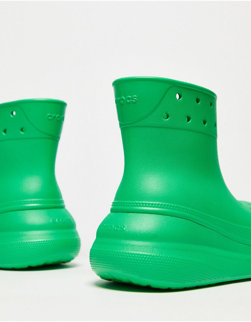 Crocs - ユニセックスクラッシュレインブーツ（グリーン をオンライン