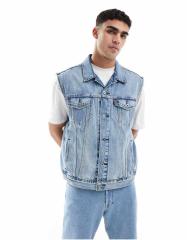 新素材新作 Levi's リーバイス・リラックス・トラッカー・デニム・ベスト - ジャケット・アウター