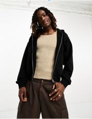 ★英国発*WEEKDAY*新作*グラフィックパネルZIPフーディ/DB★ ☆英国発*WEEKDAY*新作*グラフィックパネルZIPフーディ/DB☆