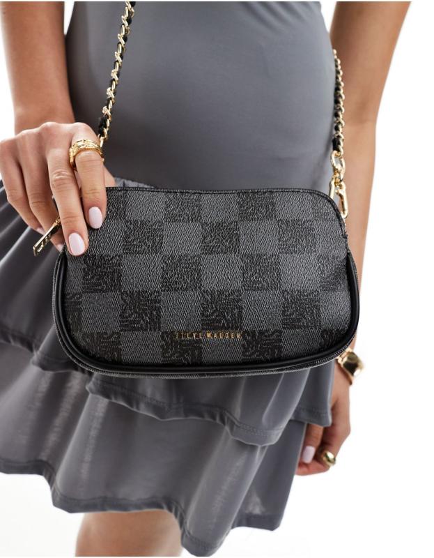 Steve Madden スティーブ・マデン Bjuni モノグラム・クロスボディバッグ(ブラック) をオンライン購入 ASOS 日本