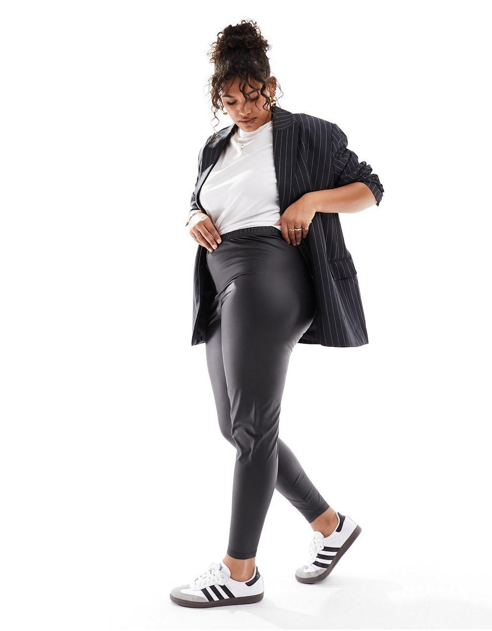 ASOS Curve - ASOS DESIGN Curve レザースタイルレギンス