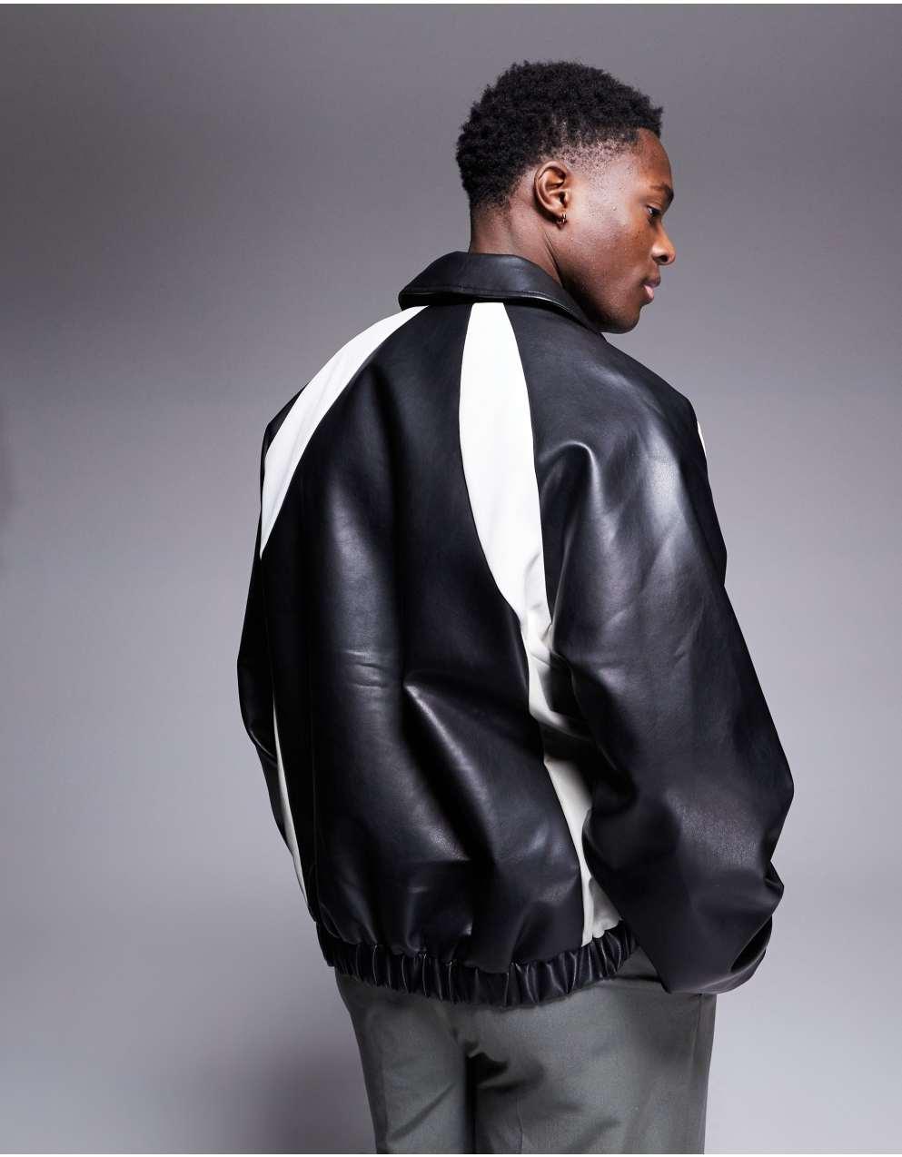 ASOS DESIGN - ASOS DESIGN オーバーサイズフェイクレザー