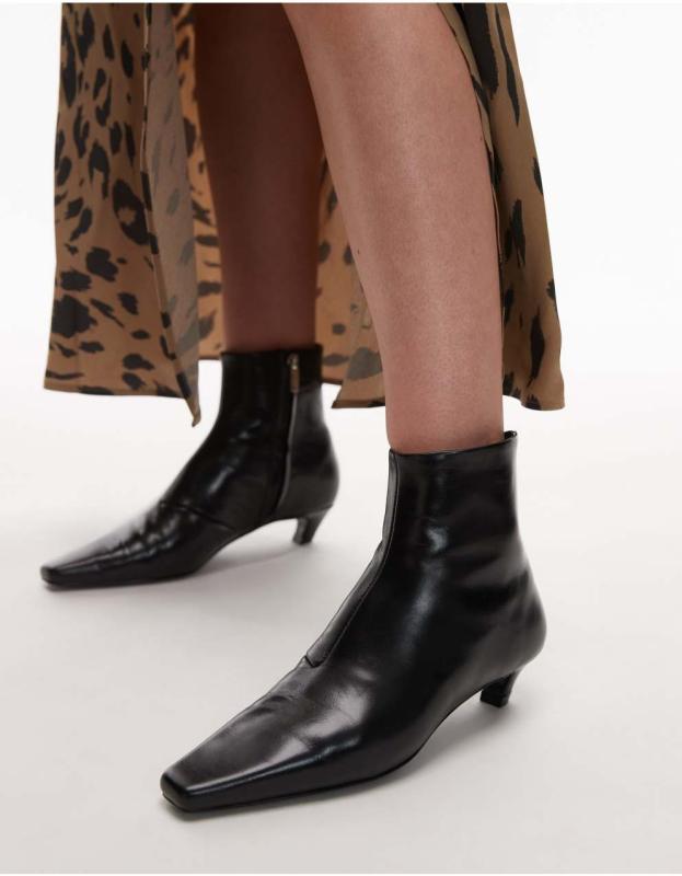 asos メンズヒールブーツ 厚底 クロコダイル柄 パテント