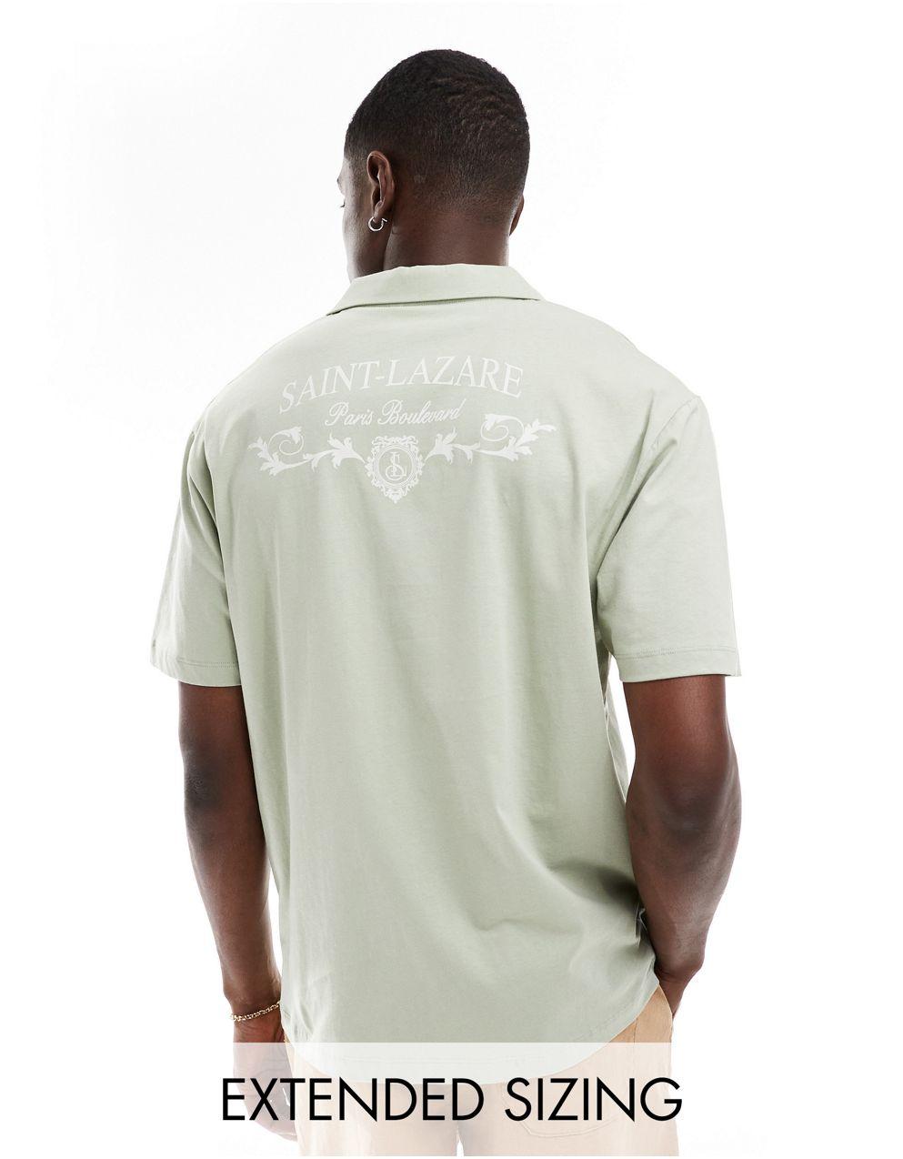 ASOS DESIGN - ASOS DESIGN ライトグリーンのバックプリント入り