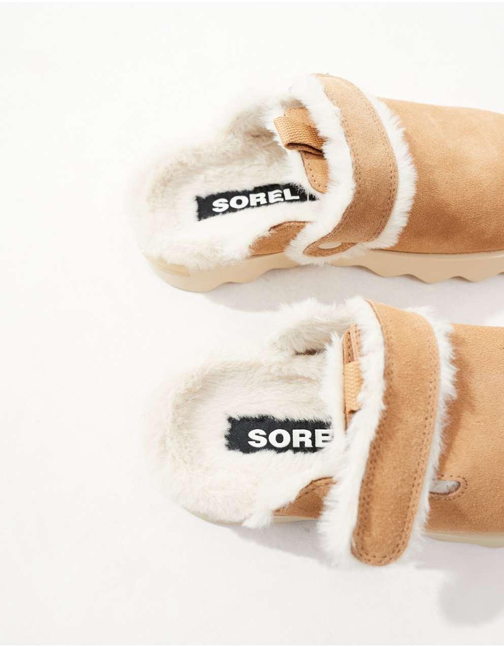 【Sorel】VIIBEフェイクファー ケロッグ Sorel - Sorel Viibe Cozy フェイクファースエードクロッグ