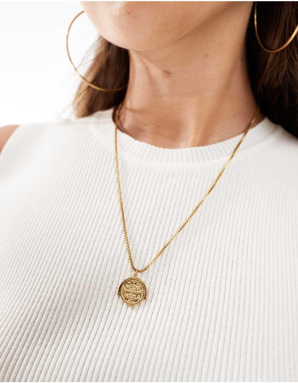 La Soeur ラスール コインプレートネックレス シルバーK18