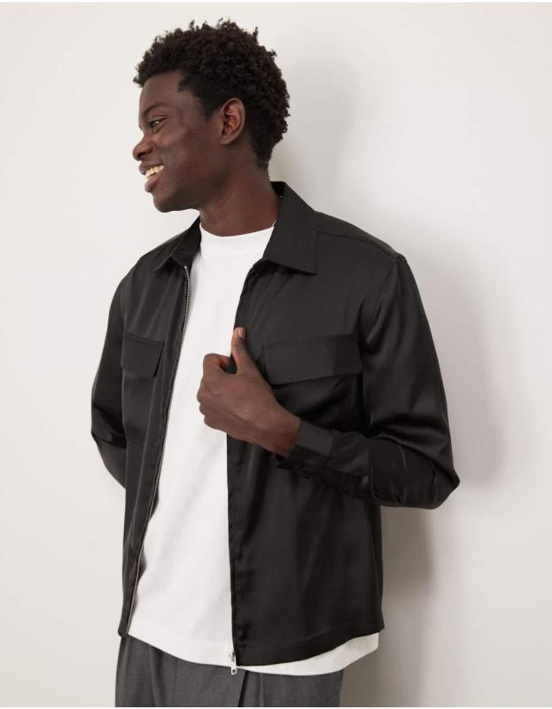 lohen オーバーサイズ ブラックシャツ LOHEN ビッグパッチオーバーシャツBLACK