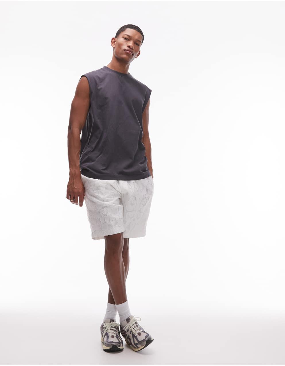 boohoo MAN★オーバーサイズ 半袖 ウォッシュ トップス Tシャツ tシャツ 無地オーバーサイズコットンTシャツ メンズ レディース