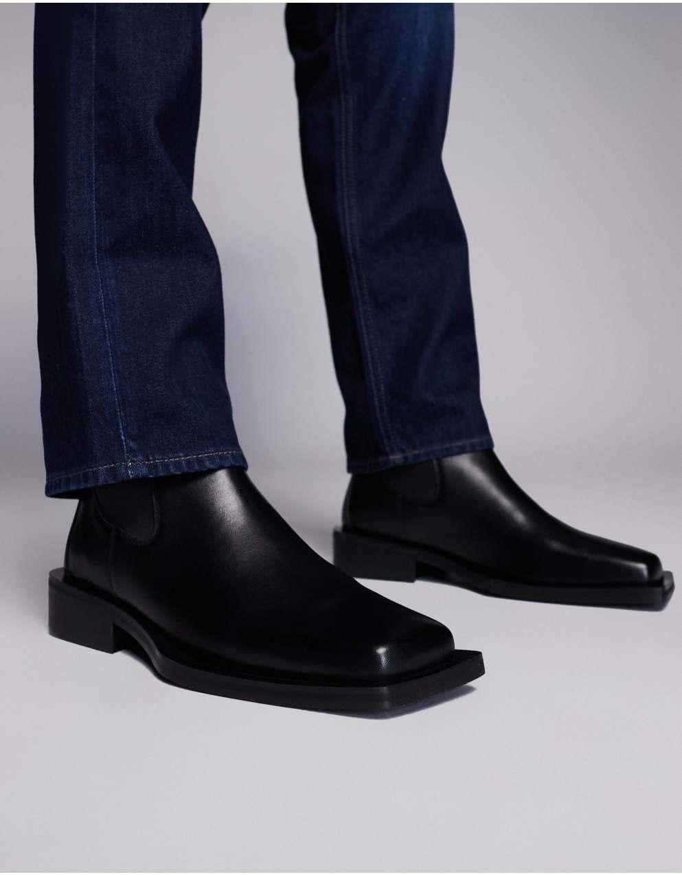 ASOS DESIGN - ASOS DESIGN ヒール付きチェルシーブーツ