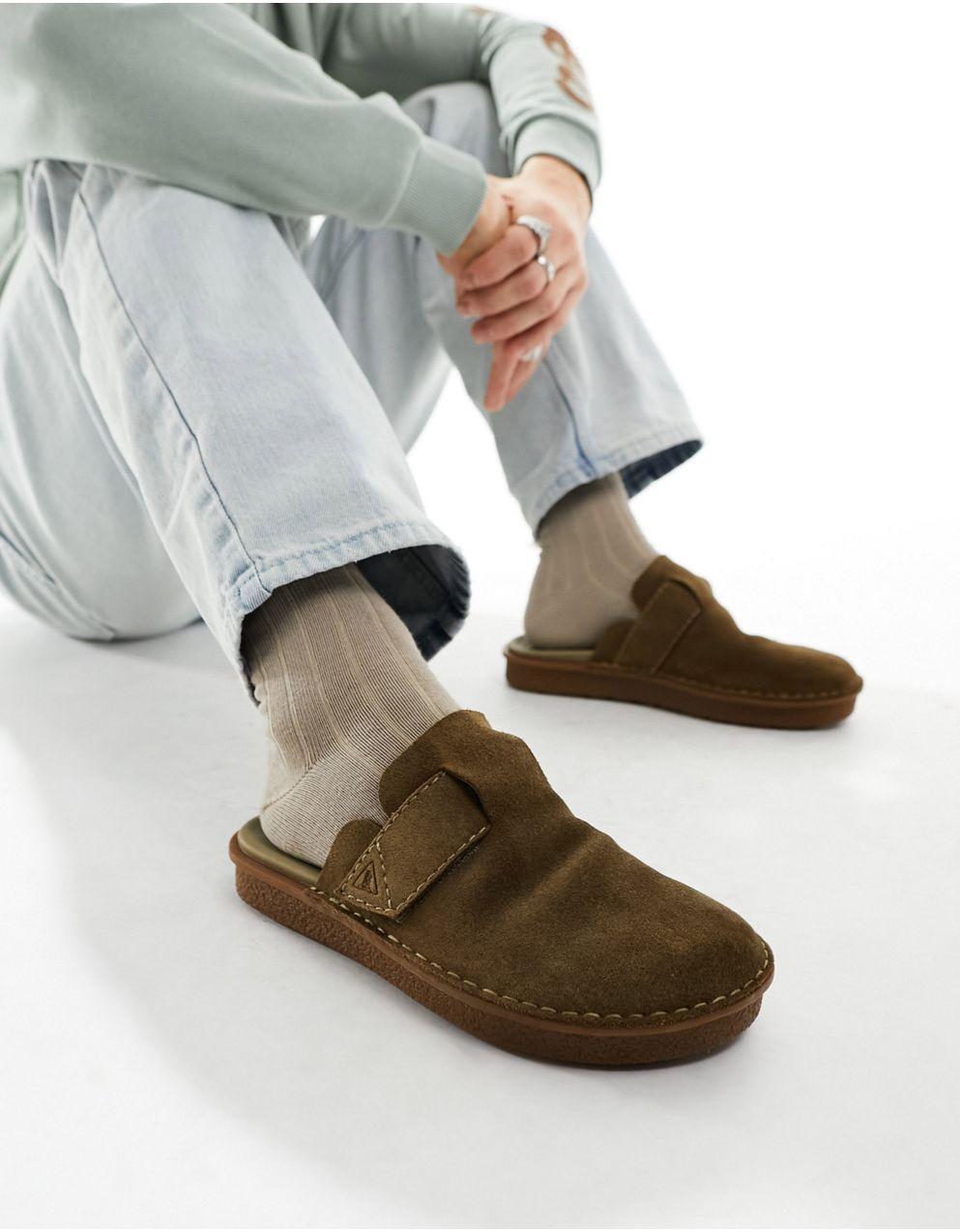 クラークス clarks スエード ミュール UK3.5 オーク