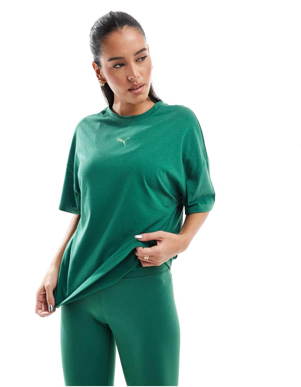 PUMA オリーブグリーン ジャージパンツ レギュラーフィットXL