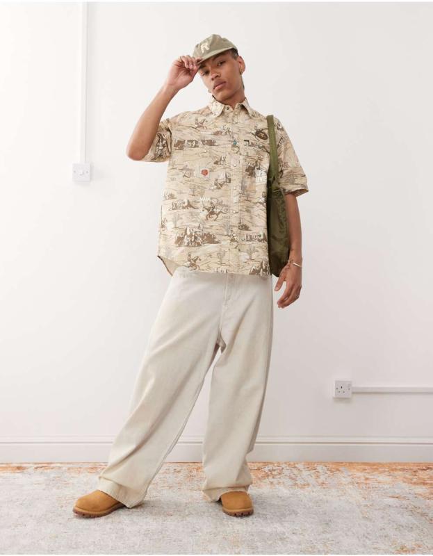 A BATHING APE アベイシングエイプ半袖シャツカモフラージュ柄御