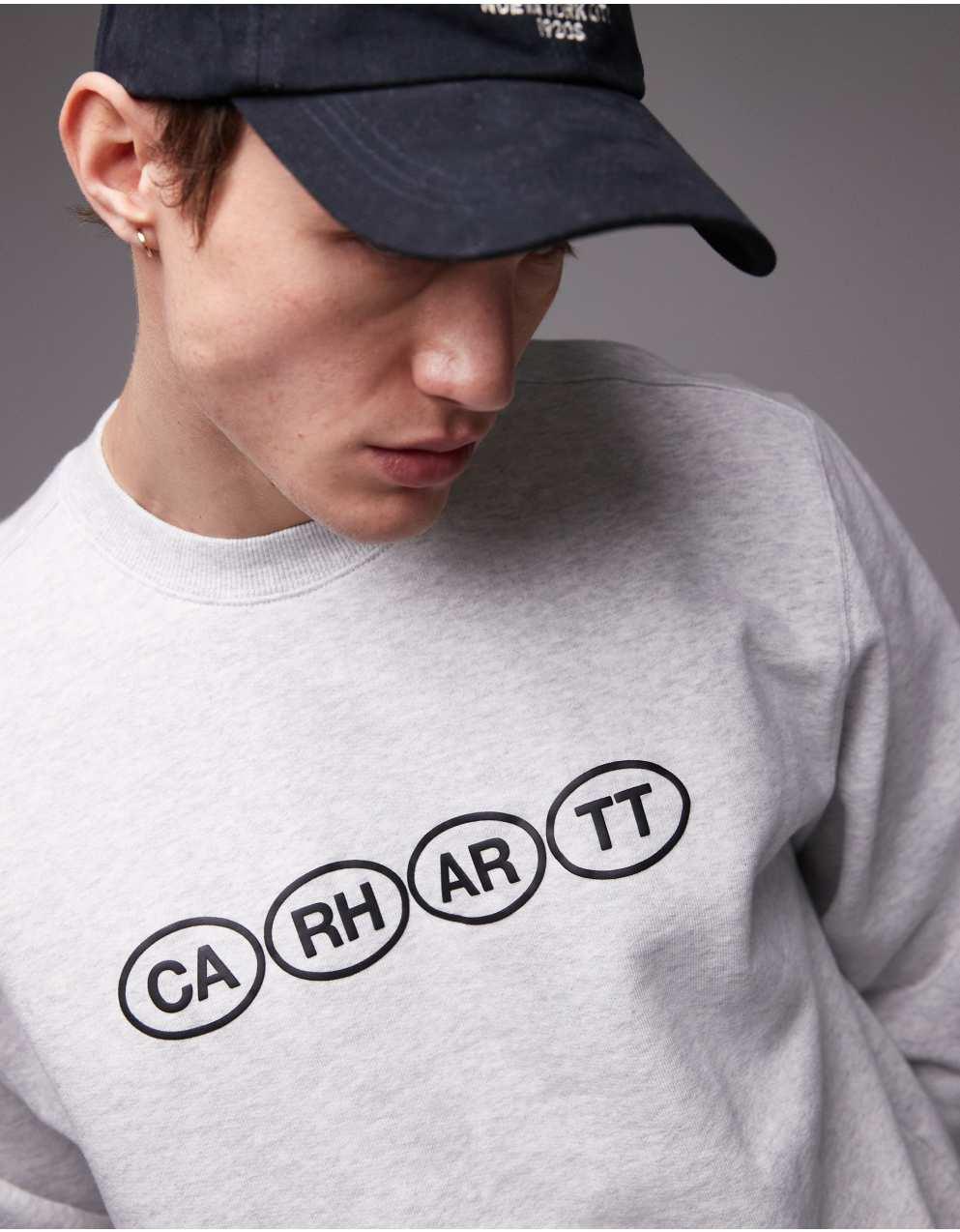 Carhartt WIP ロゴ スウェットシャツ ダークグレー 楽天市場】カーハート スウェット CARHARTT MIDWEIGHT CREWNECK