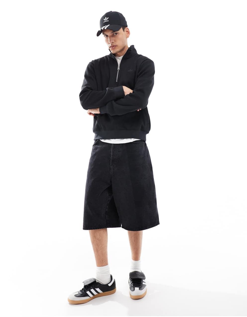 ■adidas■Originals essential ハーフジップ トップス プレミアム エッセンシャルズ ハーフジッププルオーバー