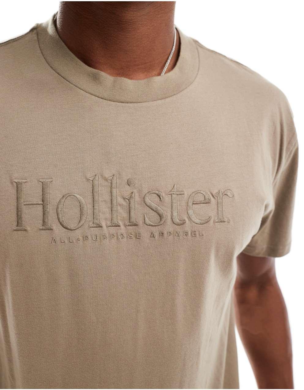 Hollister - ホリスターロゴディテールリラックスTシャツ