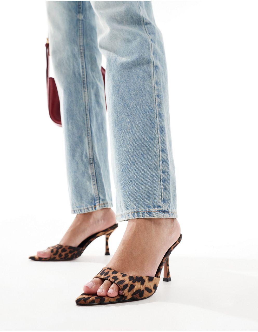 ZARA レオパード ミュール ヒョウ柄 - メルカリ