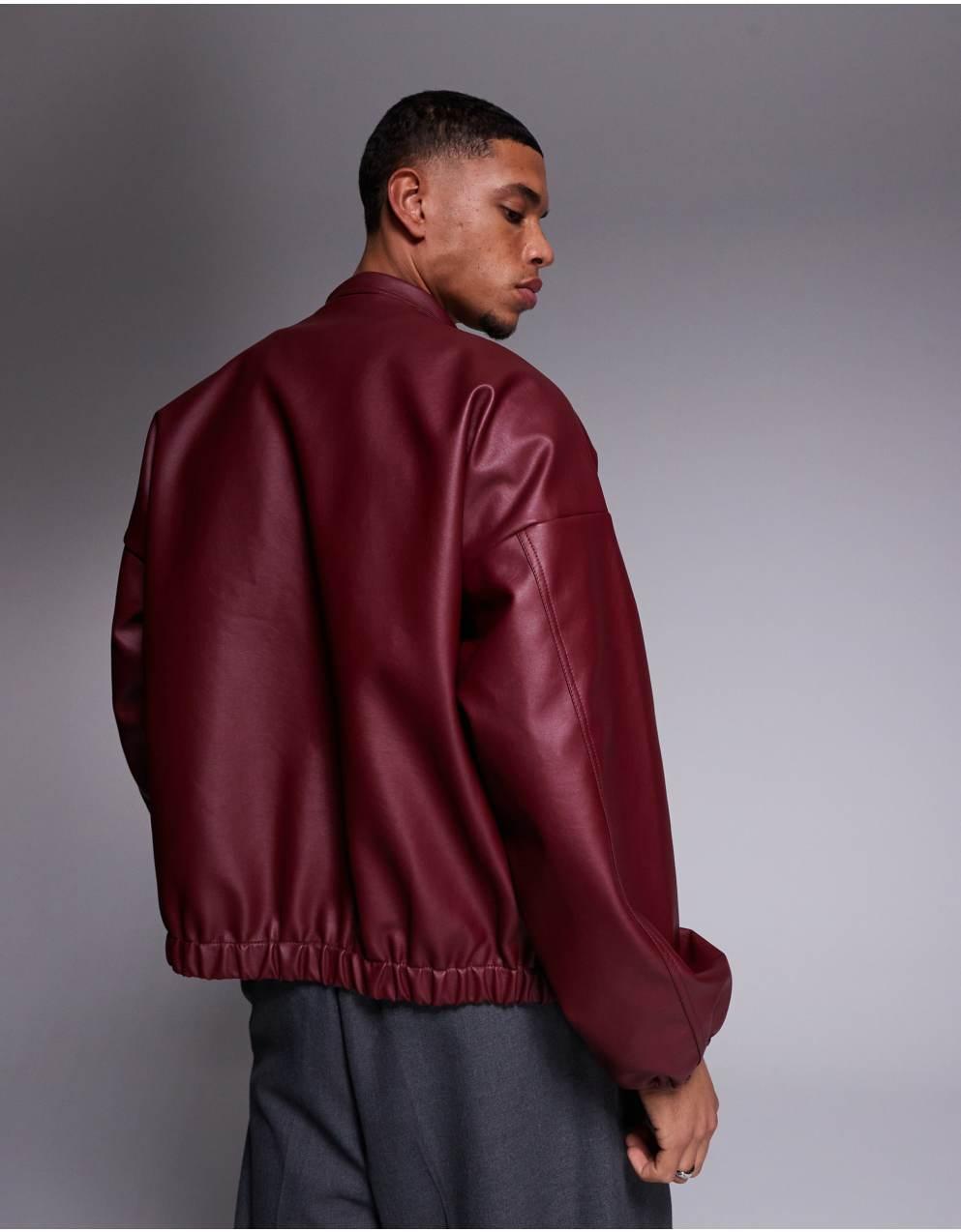 ASOS DESIGN - ASOS DESIGN フェイクレザートラックジャケット