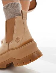 ティンバーランド レディース チェルシーブーツ ベージュ Timberland - ティンバーランド ロキシーレイン チャンキー