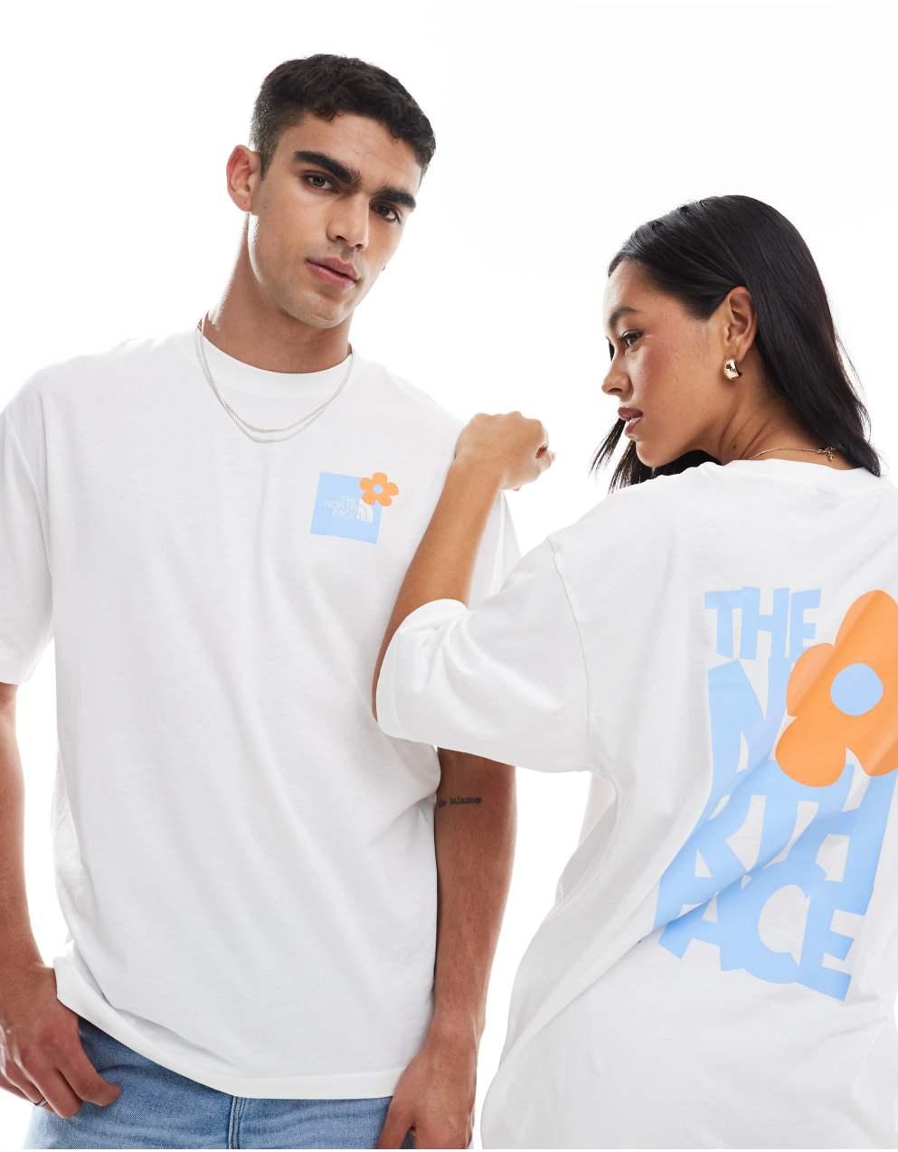 関送込*THE NORTH FACE*フラワープリント オーバーサイズTシャツ The North Face - ザ・ノース・フェイス フラワーバックプリント