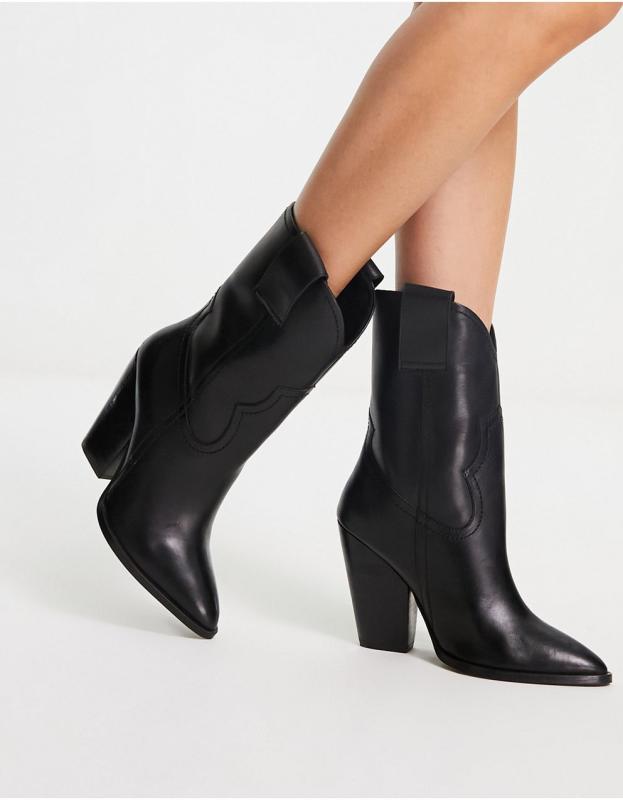 mid calf heeled boots