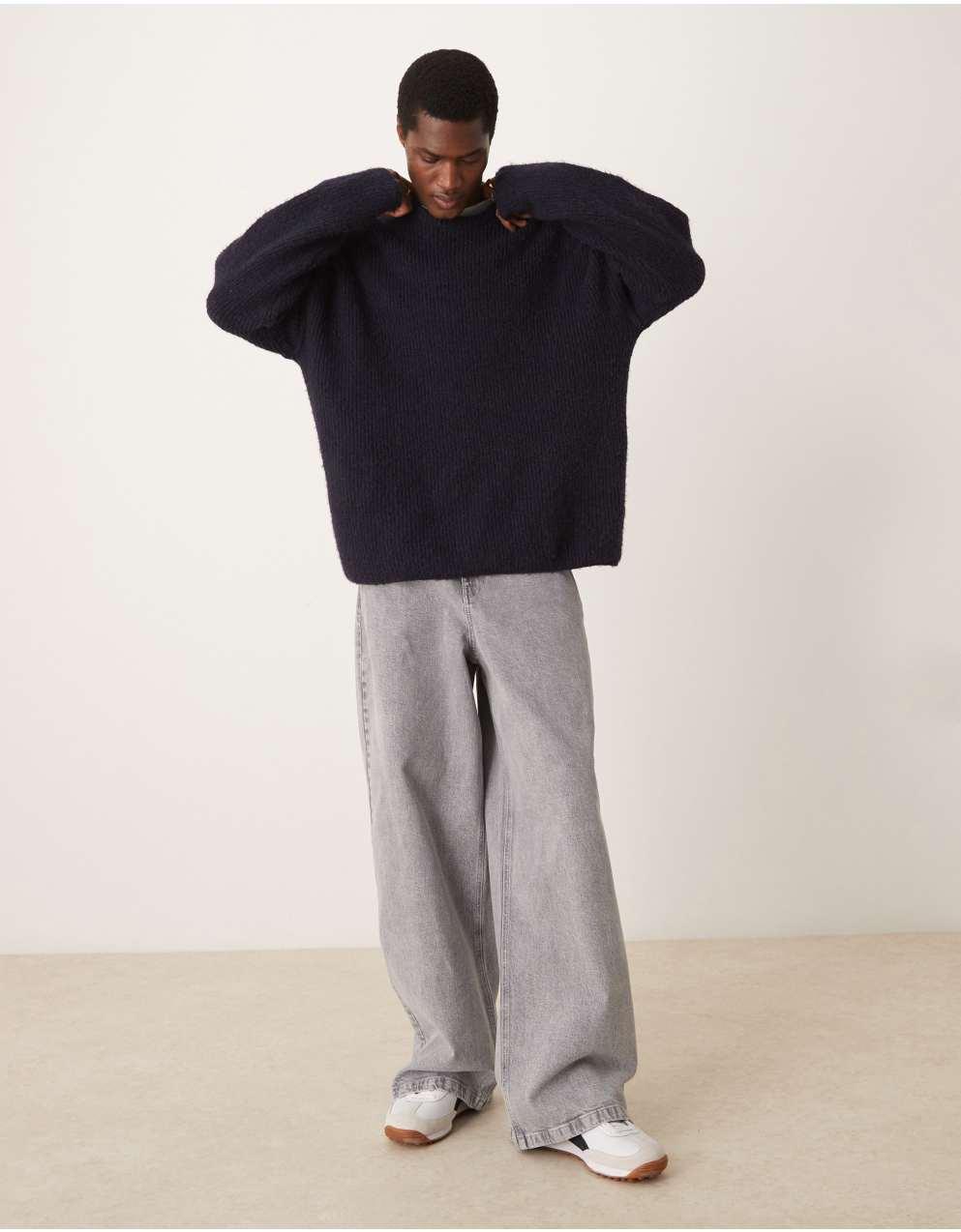  スーパーバギー グレー デニムパンツ スーパーバギーデニム - デニムグレー - Men | H&M JP