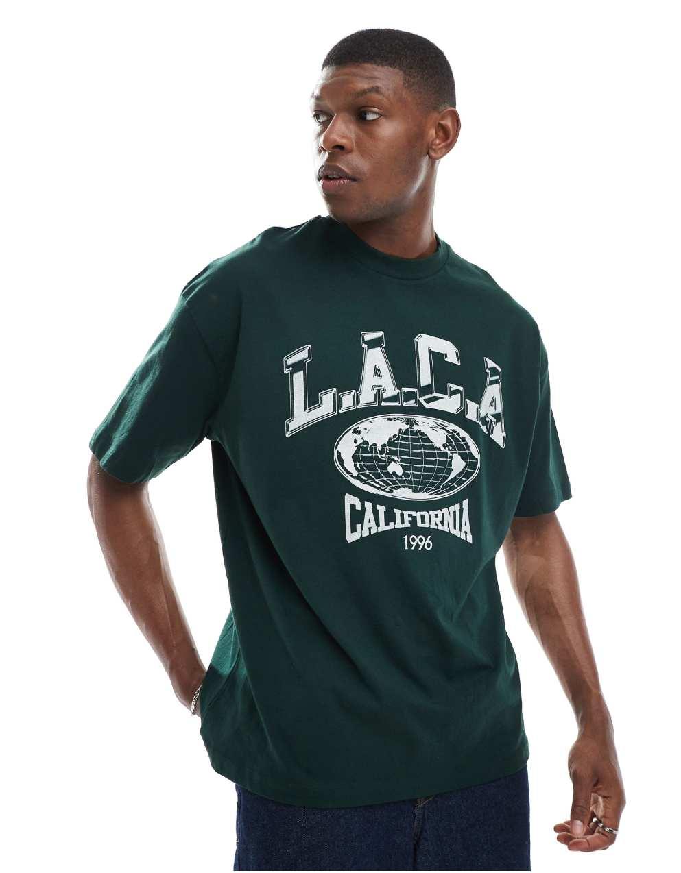 ダークグリーン オーバーサイズTシャツ