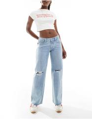 ホリスター　ローライズバギー　ストレートデニム Hollister - ホリスター・ローライズ・バギー・ローヘム