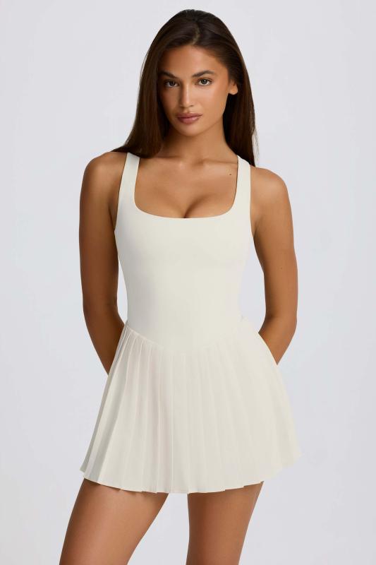 and winter dresses Tennis Dresses for Women Halter Neck Workout Dress with Built in Shor –  QUEENIEKE main image 0