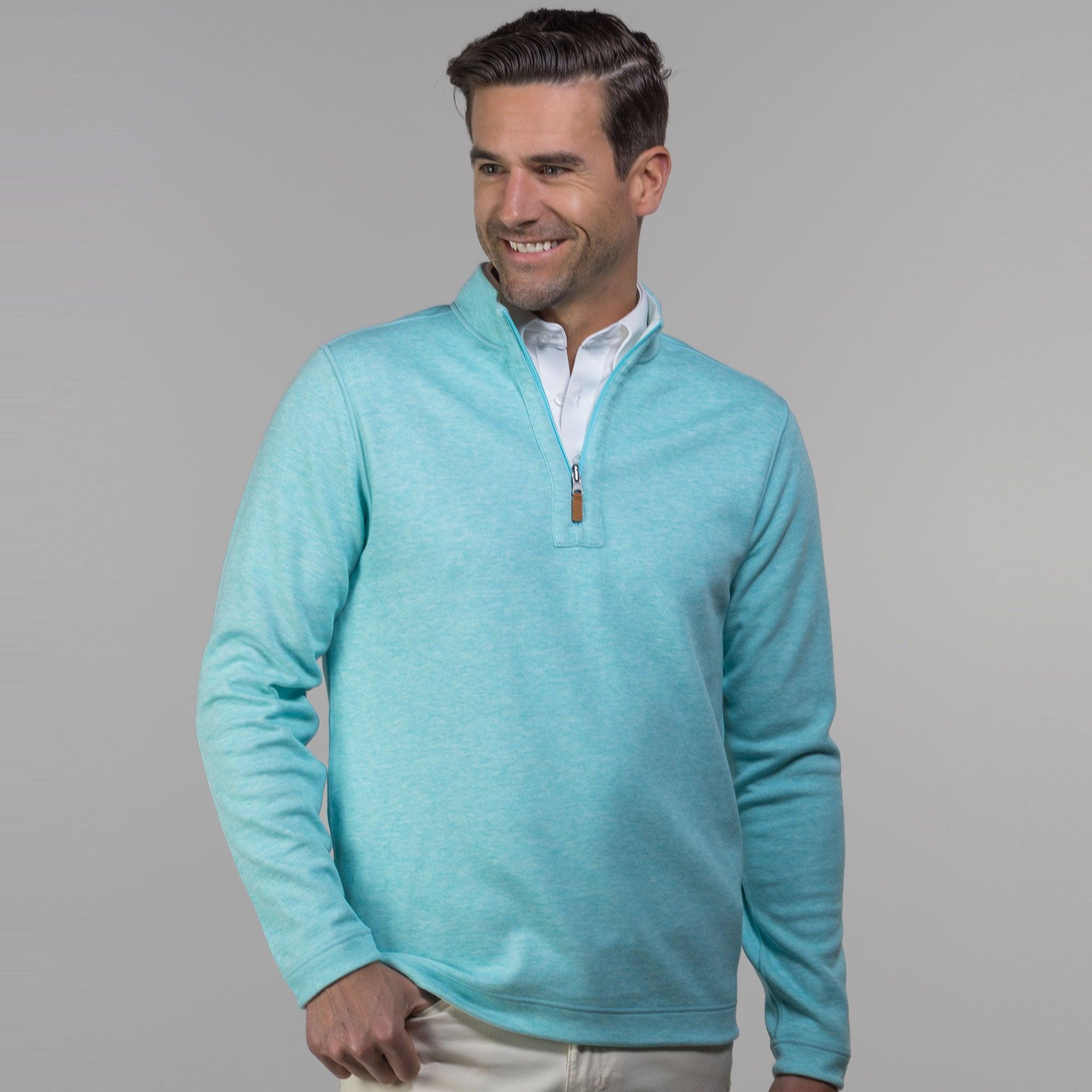 Biscayne and Off White Zen Cotton Blend Reversible Quarter