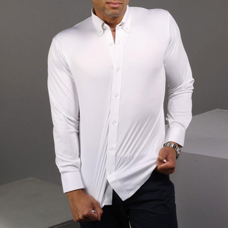 dress shirts for men wrinkle free Wrinkle-Free Dress Shirt White | For Occasions When You Can't Untuck main image 1