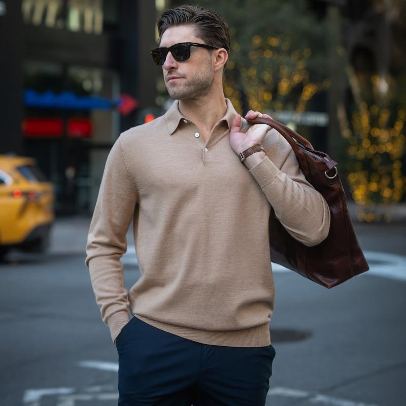 長袖ニットポロ – Collars & Co.