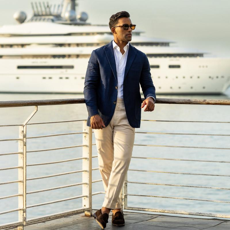 Navy Blue Dress Pants With White Shirts Outfits Ideas for Men's