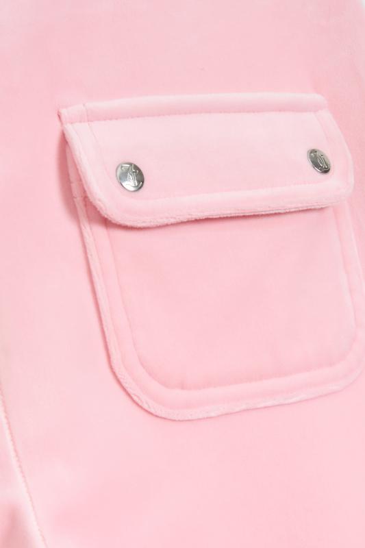 Juicy Pink Low Rise Flare Classic Velour Track Pant | Juicy