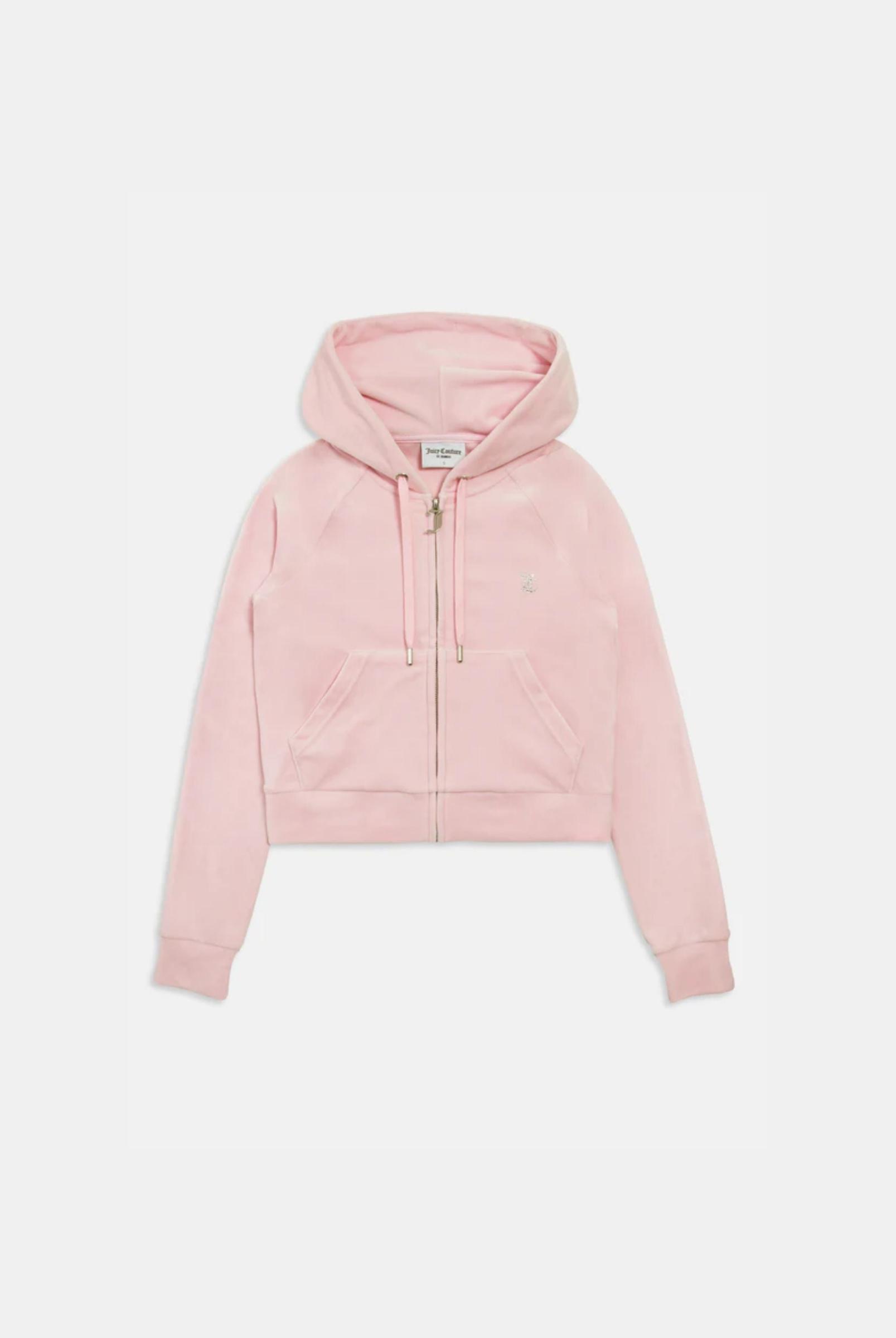 Sweat À Capuche Zippé En Velours Diamanté Almond Blossom