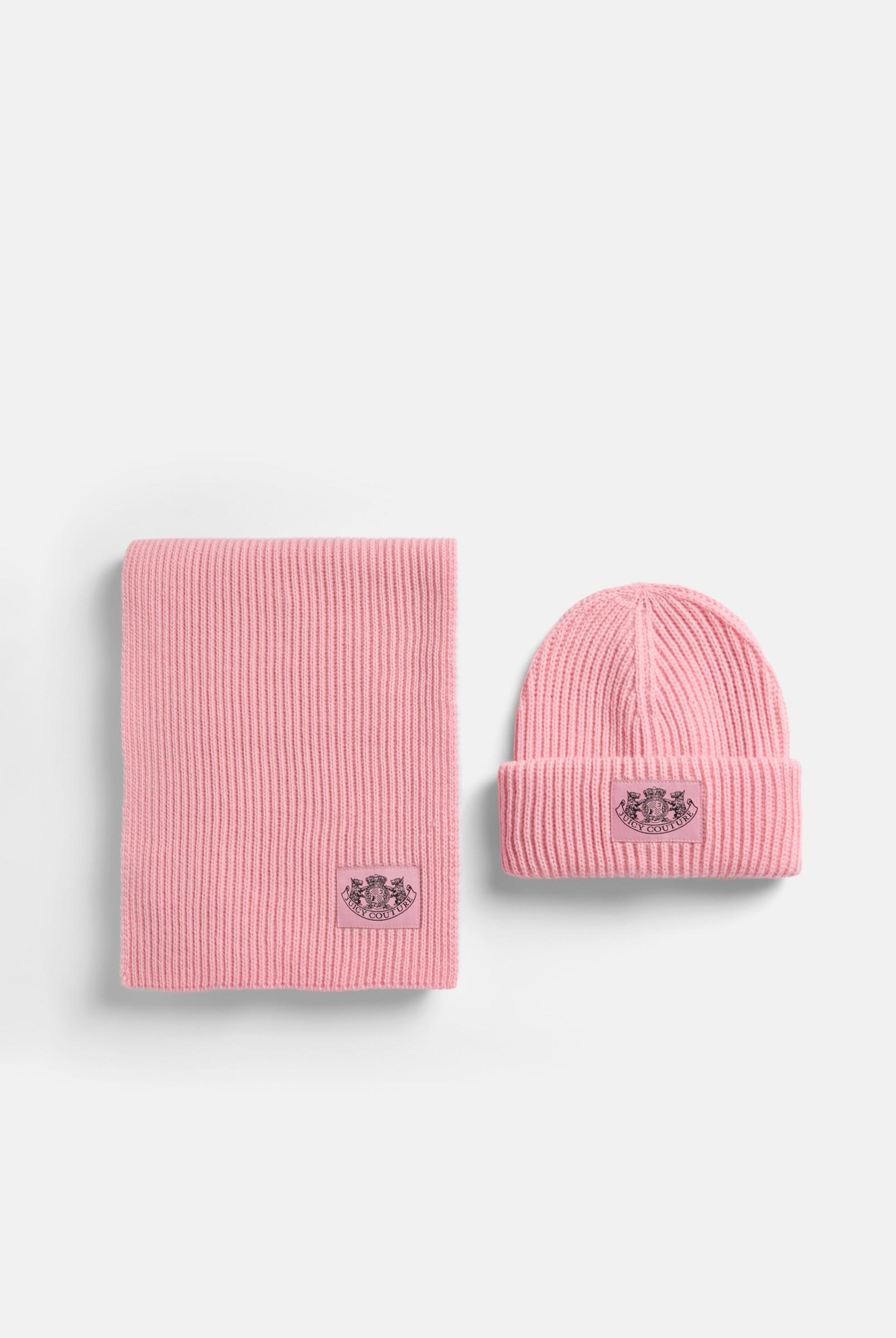 Juicy Pink Crest Scarf / Beanie Set | Juicy Couture Austria display picture 1