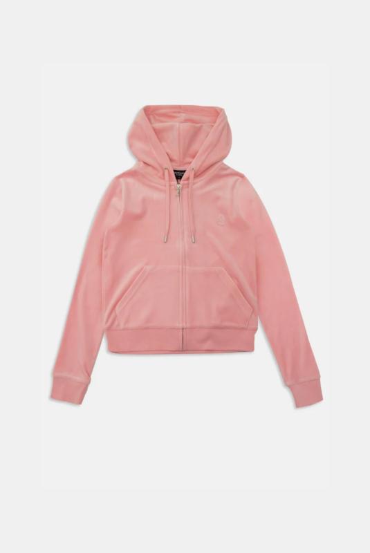 Juicy Pink Classic Velour Robertson Hoodie | Juicy Couture Poland