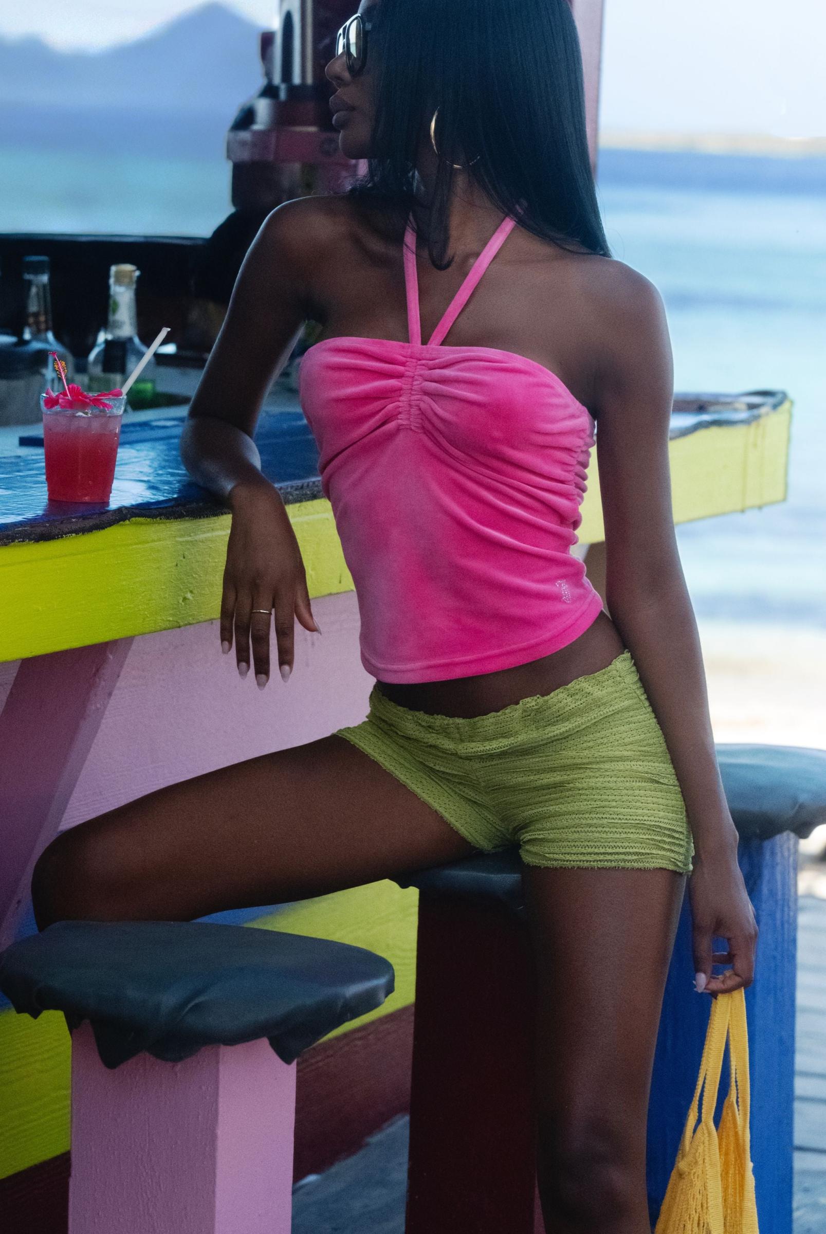 売れ筋商品|||ジューシークチュール Tシャツ レディース トップス HALTER  - Top - hot pink ジューシークチュール レディース Tシャツ トップス HALTER
