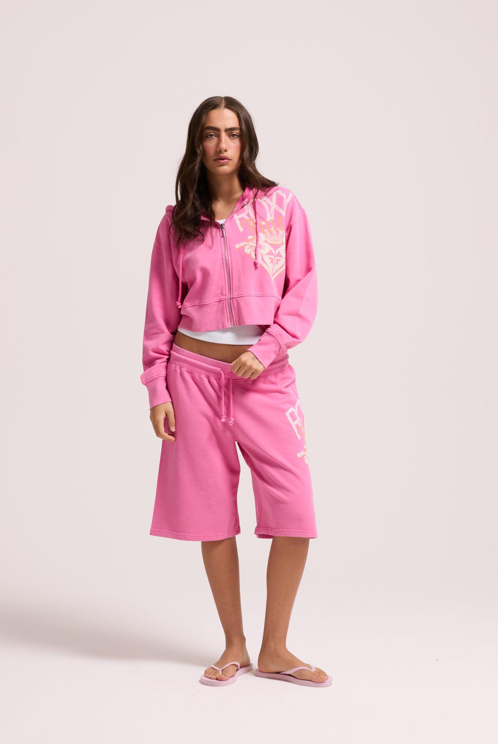 Azalea Pink Roxy X Juicy Couture Relaxed Jorts | Juicy Couture Germany