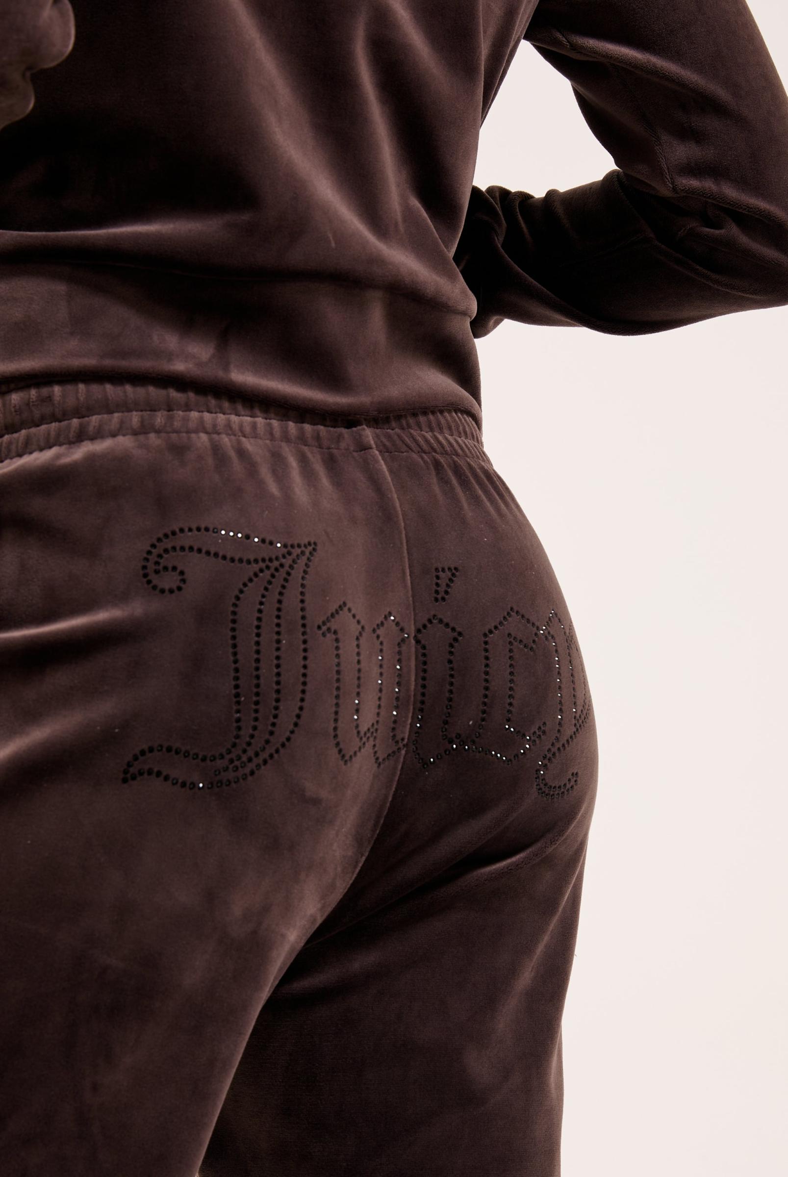 Java Velour Outline Diamanté Tracksuit Bottom | Juicy Couture Czechia