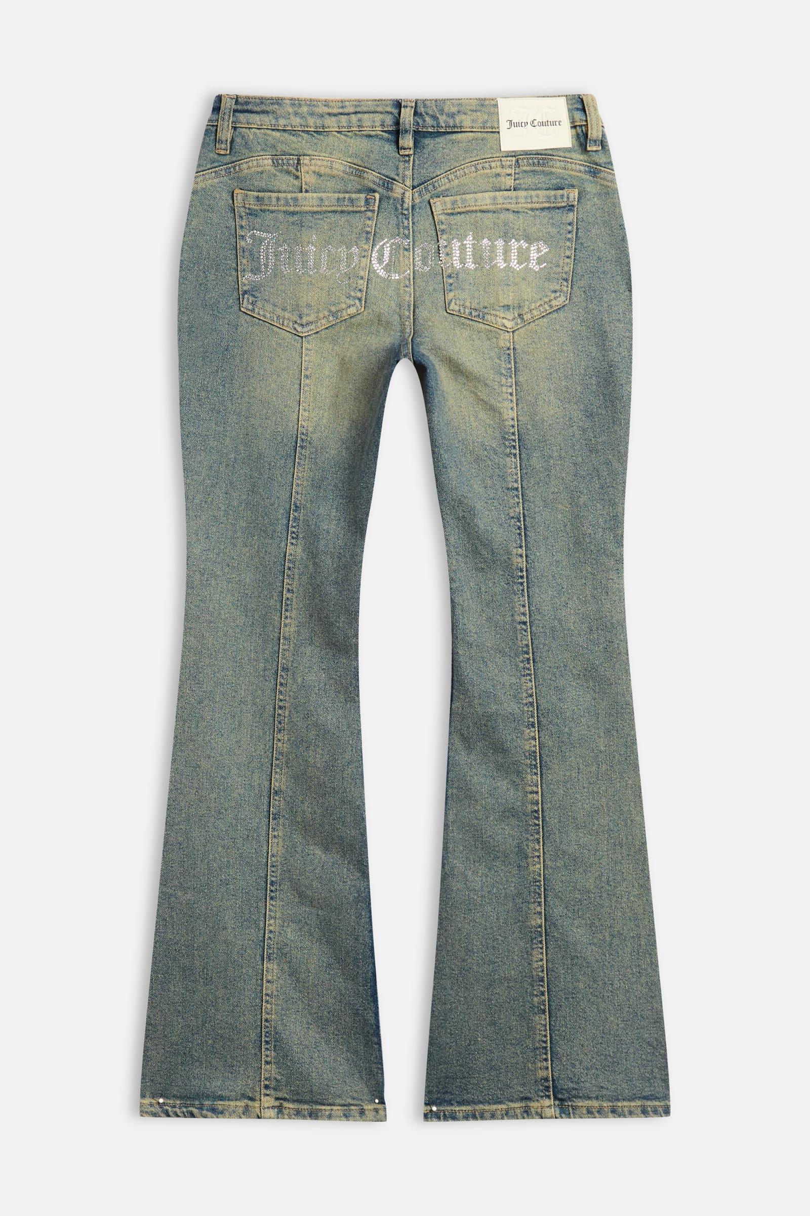 JUICY COUTURE 関税込 ディアマンテ クロス ジーンズ Vintage Wash Diamante Denim Flared Jeans | Juicy Couture Poland