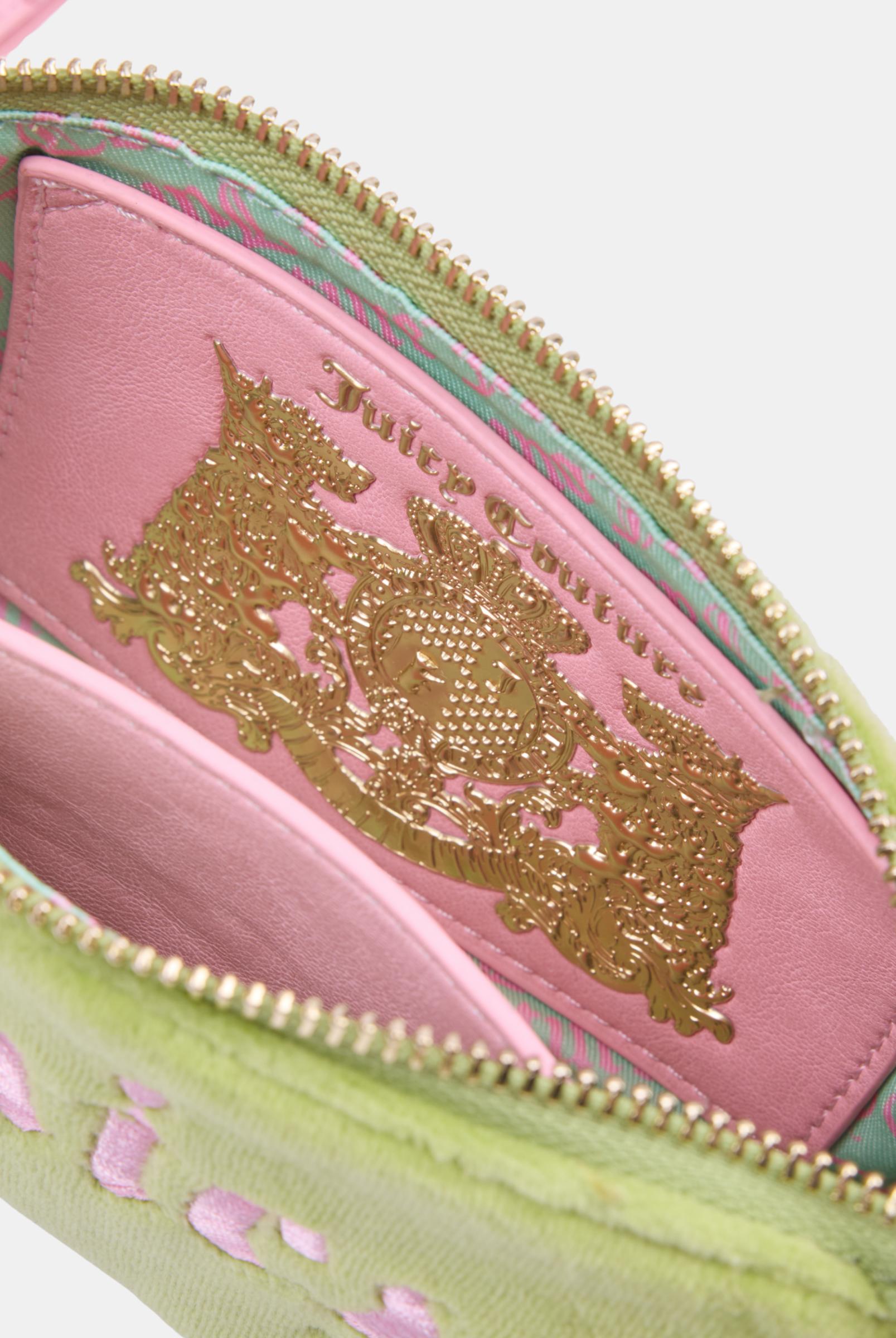 Juicy Couture ショルダーバッグ 緑とピンク Pistachio Green & Pink Velour Mini Handbag | Juicy Couture Romania