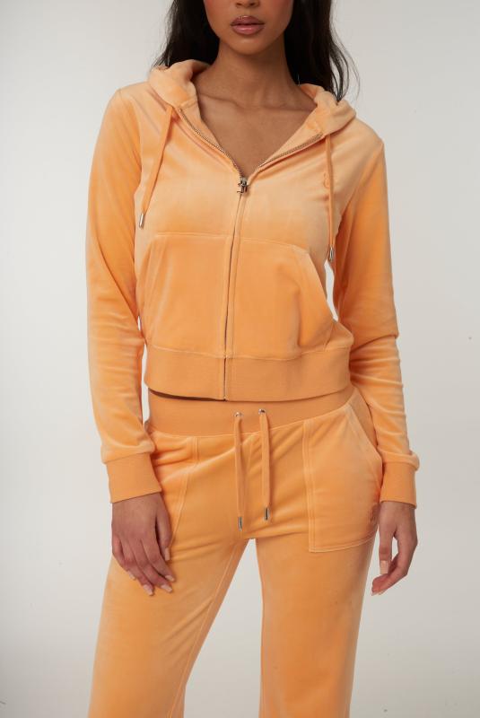 Robertson Classic Velour Hoodie Blazing Orange
