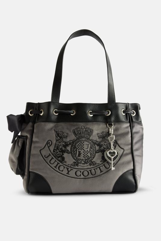 希少■JUICY COUTURE ベロア ハンドバッグ ブラック×シルバー BAGS | Juicy Couture Poland