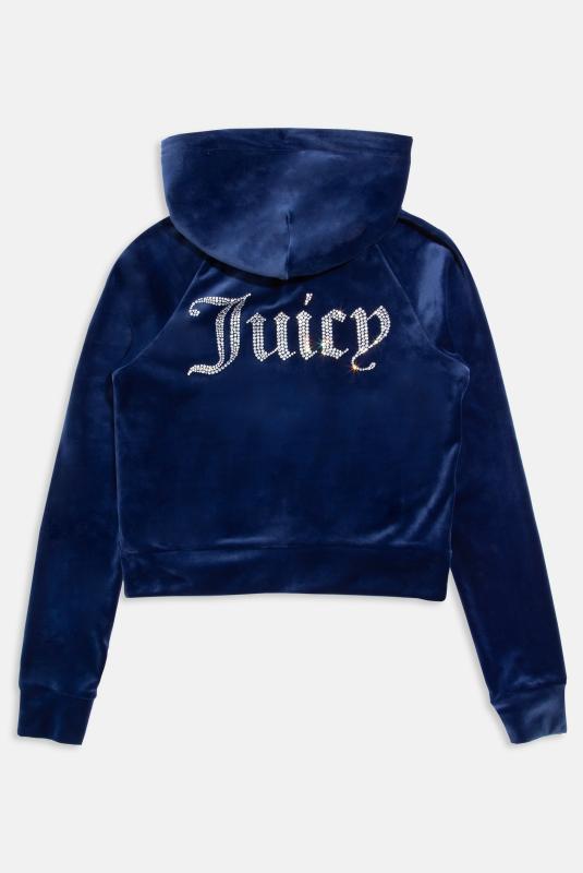 Pull à Capuche Zara Fille 6-7 Ans | Bleu | Coton Motif Californie