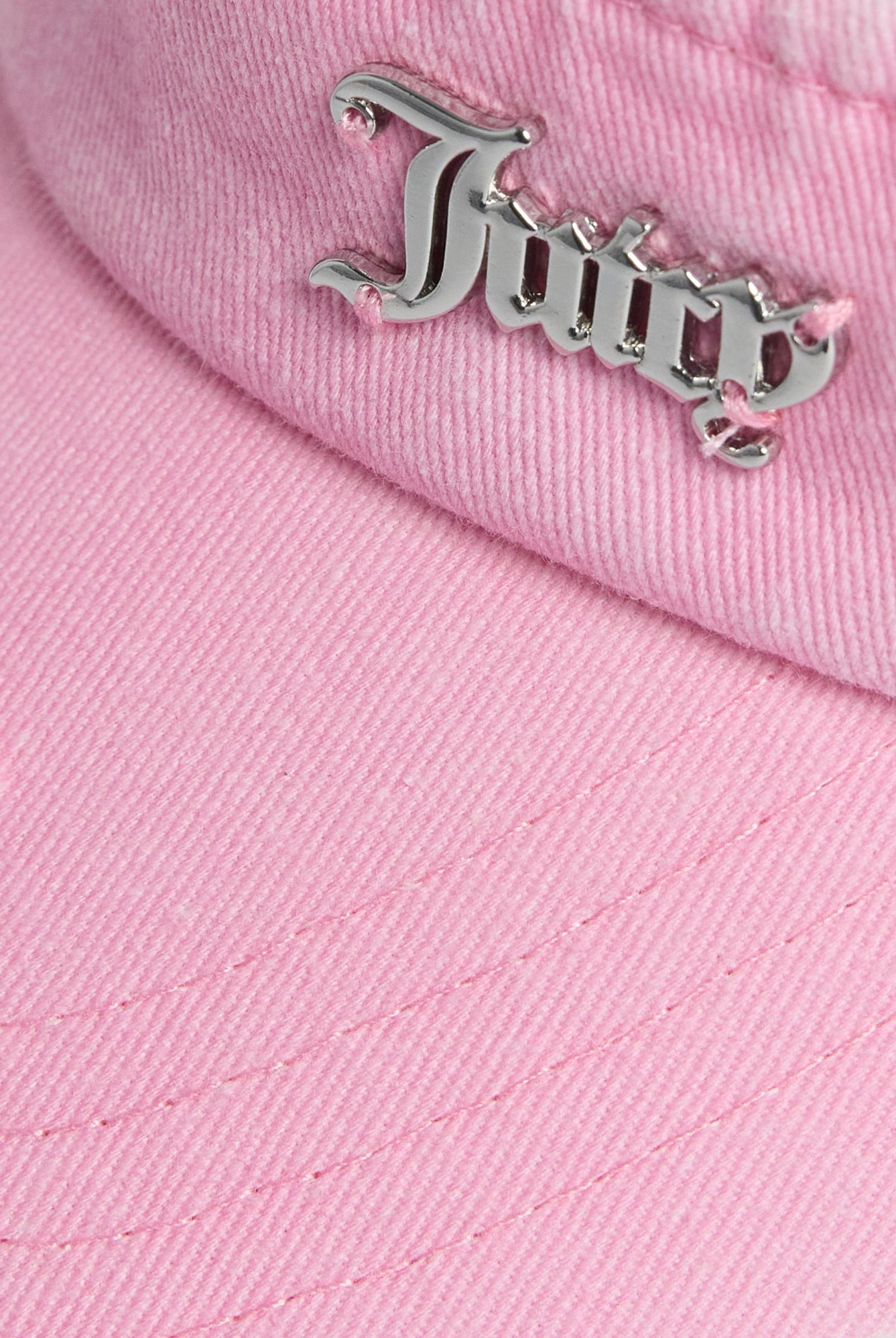 Authentic Pink Juicy Couture Visor Special Edition Pink Distressed Cotton Denim Visor | Juicy Couture France main image 4