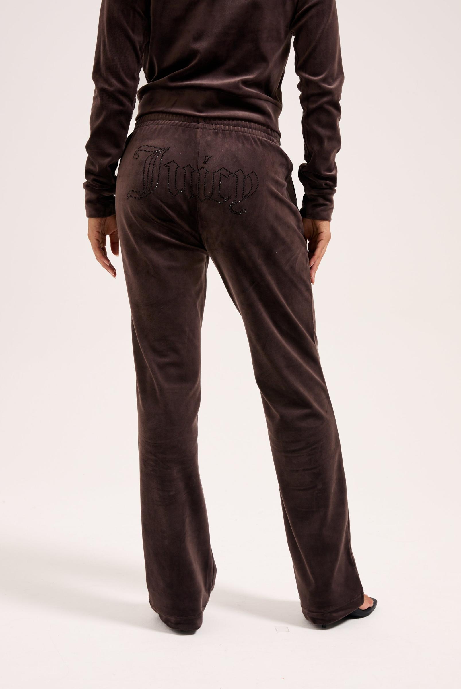 Java Velour Outline Diamanté Tracksuit Bottom | Juicy
